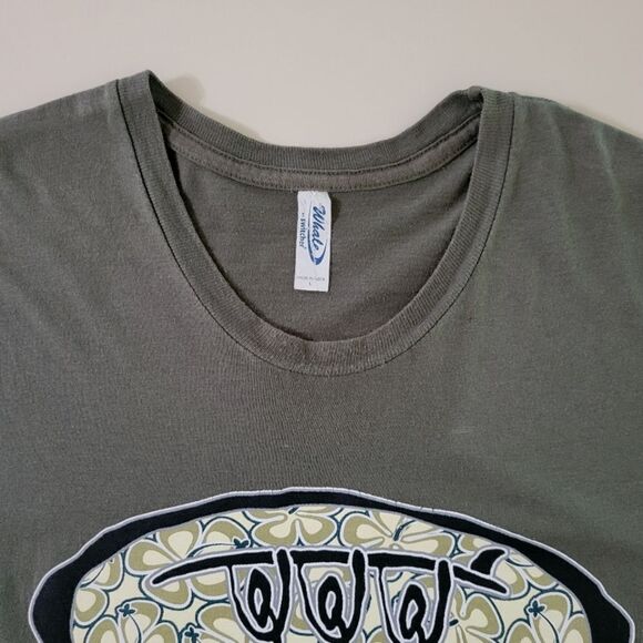 Women's Olive Graphic Maui Hawaii Short Sleeve Pullover Tee - Picture 6 of 9
